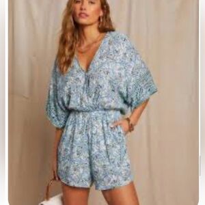 Vici Blue and Green Patterned Dress